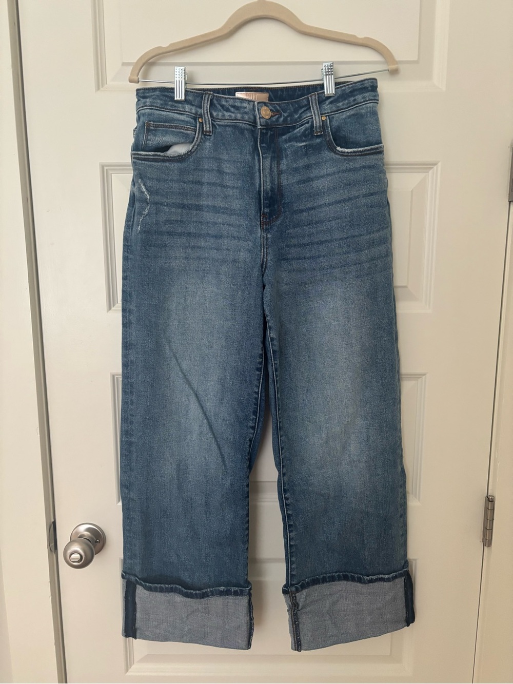 Kut from the Kloth Medium Blue Cropped Cuffed Jeans - Picture 6 of 6